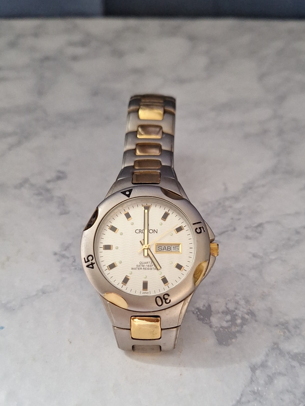 Croton Two-Tone Gold and Silver Men’s Stainless Steel Watch